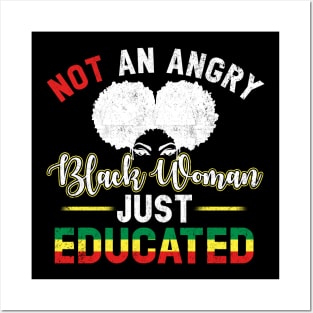 Educated Strong Black Woman Queen Melanin African American Posters and Art